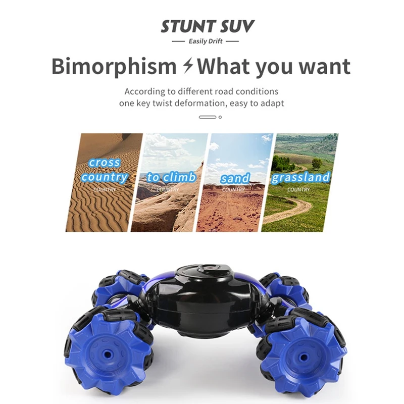 

2.4Ghz 4CH Stunt Drift Crawler Dual RC Car Gesture Induction Twisting Off-Road Vehicle Toys for Children