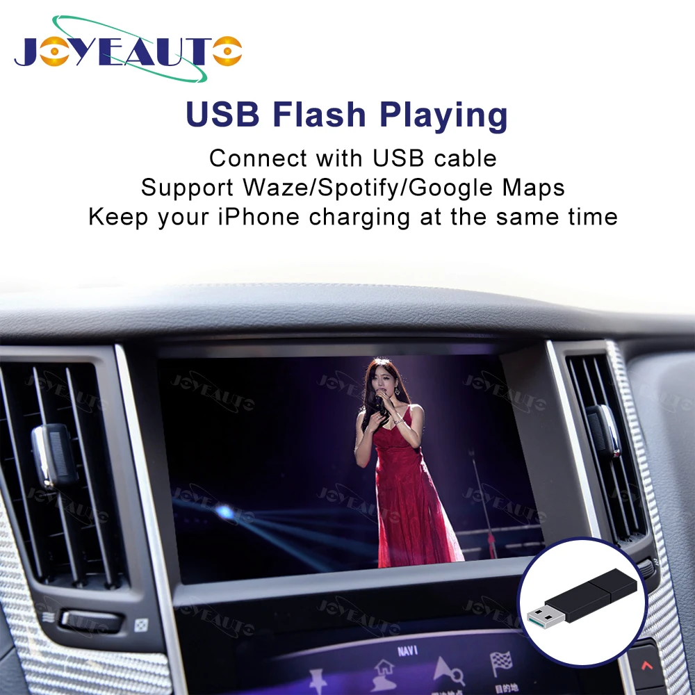 Joyeauto беспроводной Apple Carplay для infiniti 8 дюймовый экран 2015 2019 Q50 Q60 Q50L QX50 Android Авто
