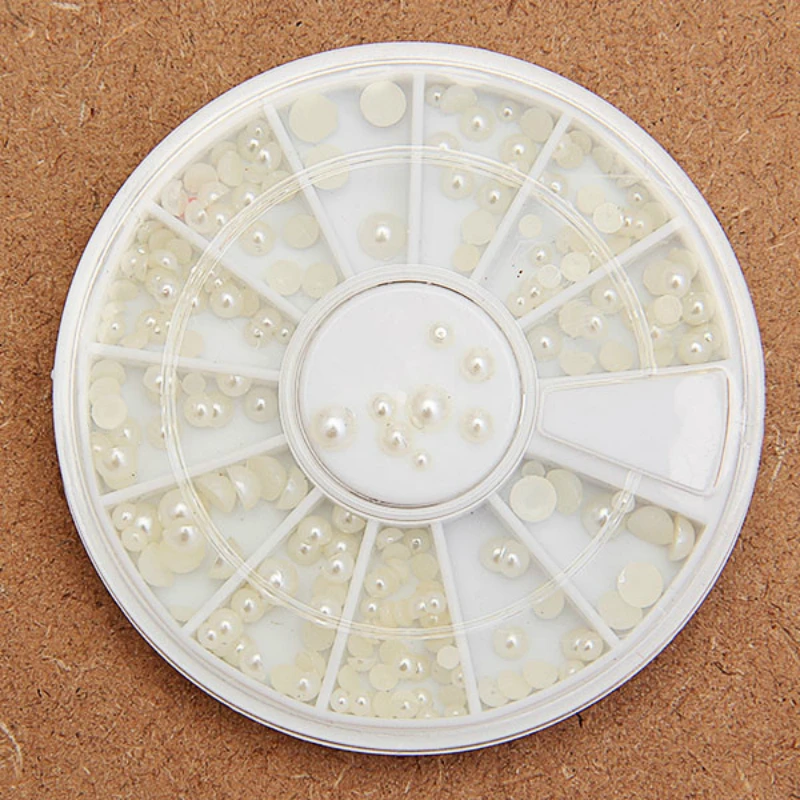 3D белый для Неил арта украшения кончиков ногтей жемчуг акриловый камень блеск