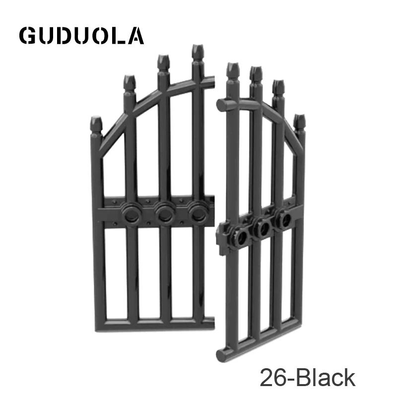 Guduola-Puerta de bloque de construcci&oacute;n arqueada con barras, 1x4x9, 42448, ladrillo especial, MOC, juguetes educativos de construcci&oacute;n, 10 unids/lote-3