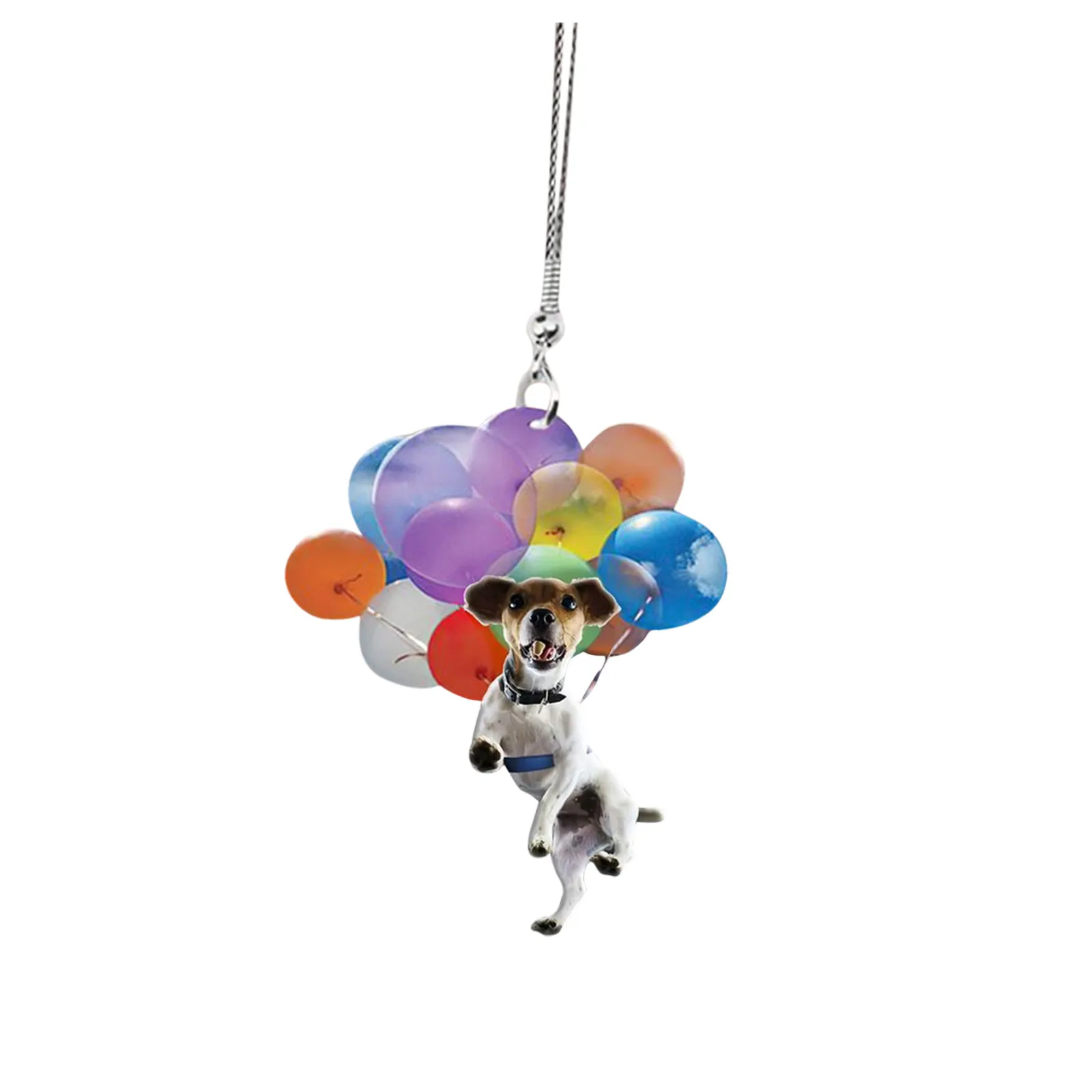 

1/5pc Funny Dog Cute Hanging Ornament With Colorful Aerosphere Balloon Car ornaments Adult Kids Gift Creative Home Decor Arylic