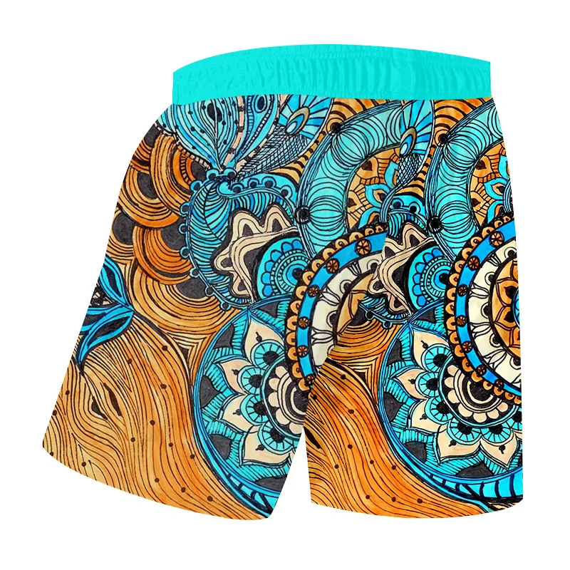 

UJWI Summer Hot Shorts Men's Hip-hop 3D Printed Sports Shorts Colorful Totem Factory Direct Supply Sports Pants Original Design