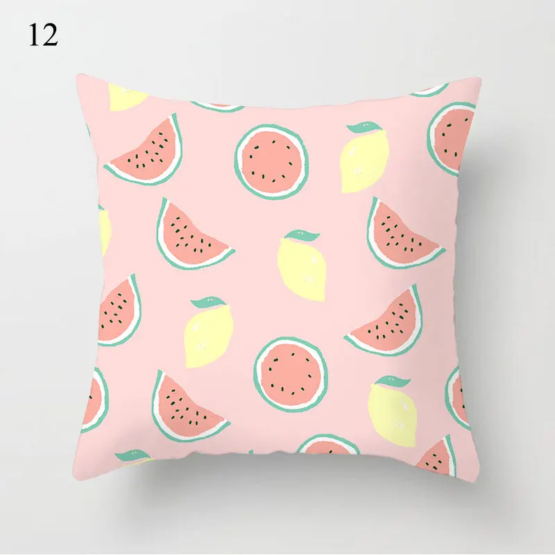 Тропические фрукты оранжевая Подушка Чехол арбуз Яблоко Вишня синий желтый