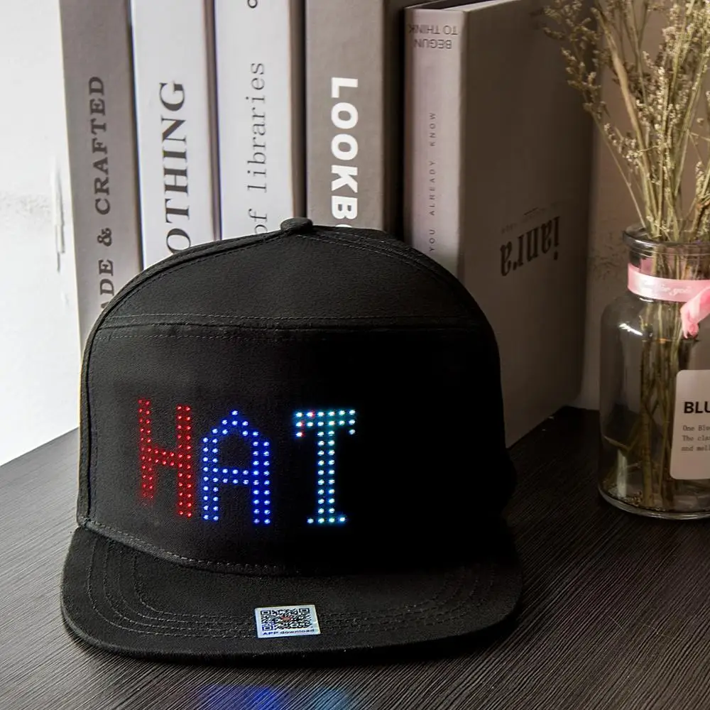 Шапка со светодиодной подсветкой полноцветная программируемая матричная