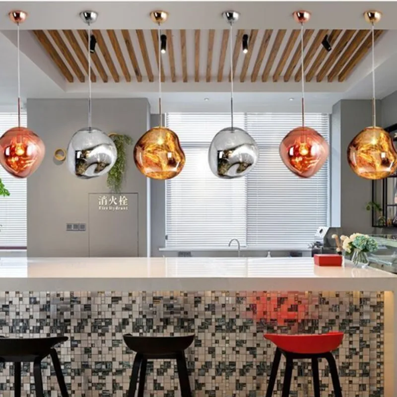 

Nordic Modern Glass Pendant Light E27 LED Pendant Lamp Bulb Chandelier Restaurant Bar Hotel Dining Room Light cocina accesorio