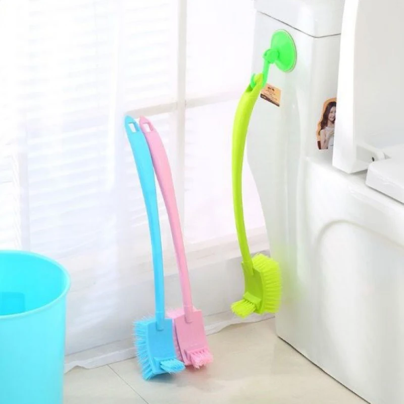 Прочная щетка для чистки туалета пластиковый скребок изогнутая сгибающаяся