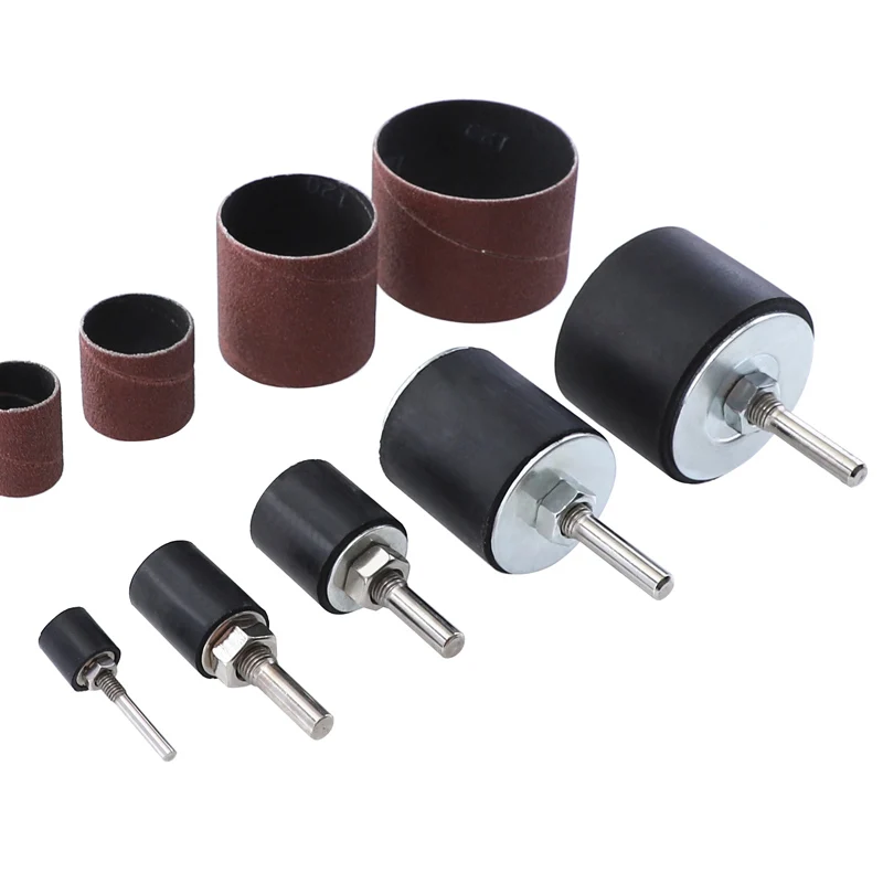 Набор шлифовальных барабанов #80 #120 резиновые оправки с шлифовальной лентой для