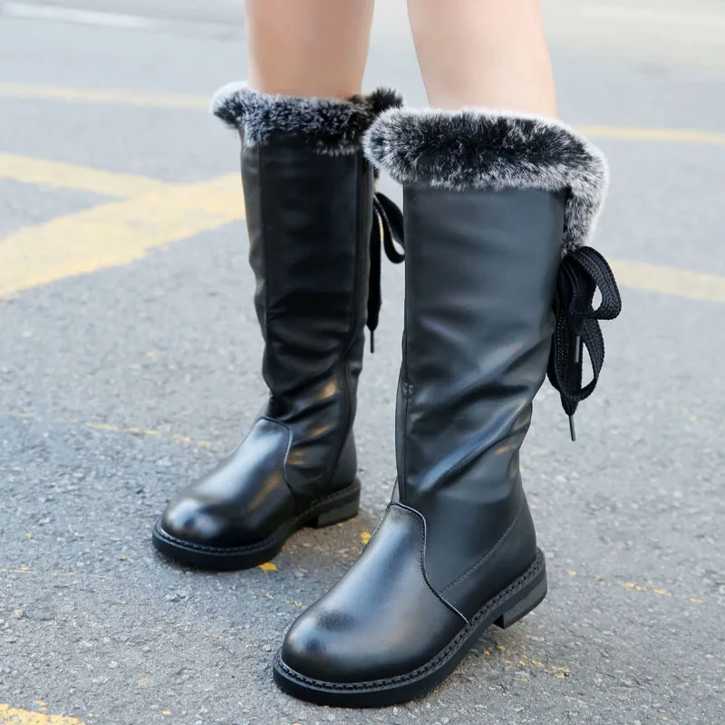 Kids Winter Boots Winter Kids Boots Girls Boots Solid Color Children Girl Student Anti-Slip Snow Boots Girls Boots Winter
