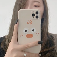 ins funny expression duck phone case trendy for iphone 7 8 plus se 13 11 pro max 12 mini x xr xs max silicone cover capa shell
