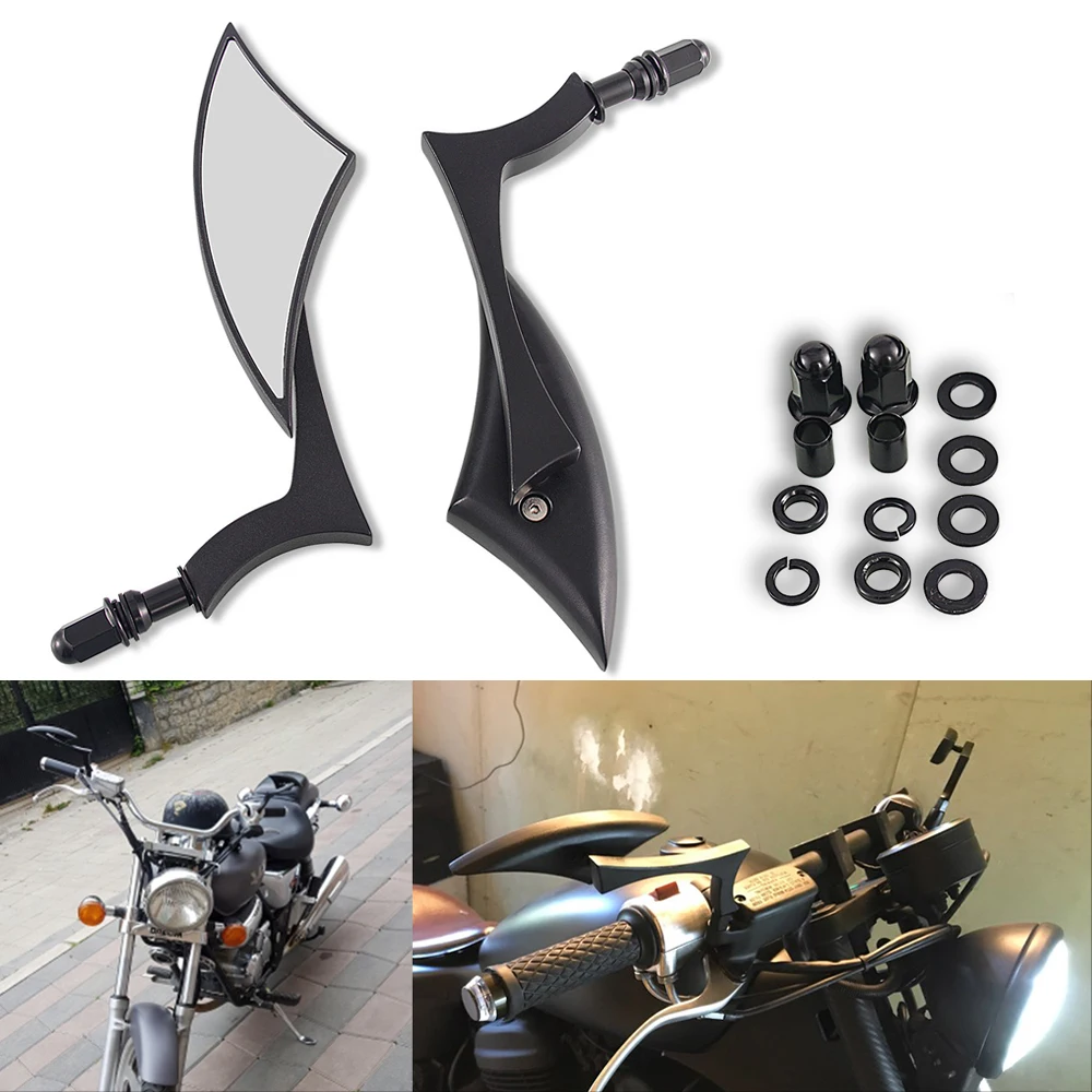 Черное мотоциклетное зеркало заднего вида 8 мм для Harley Sportster 883 1200 железо Softail Dyna