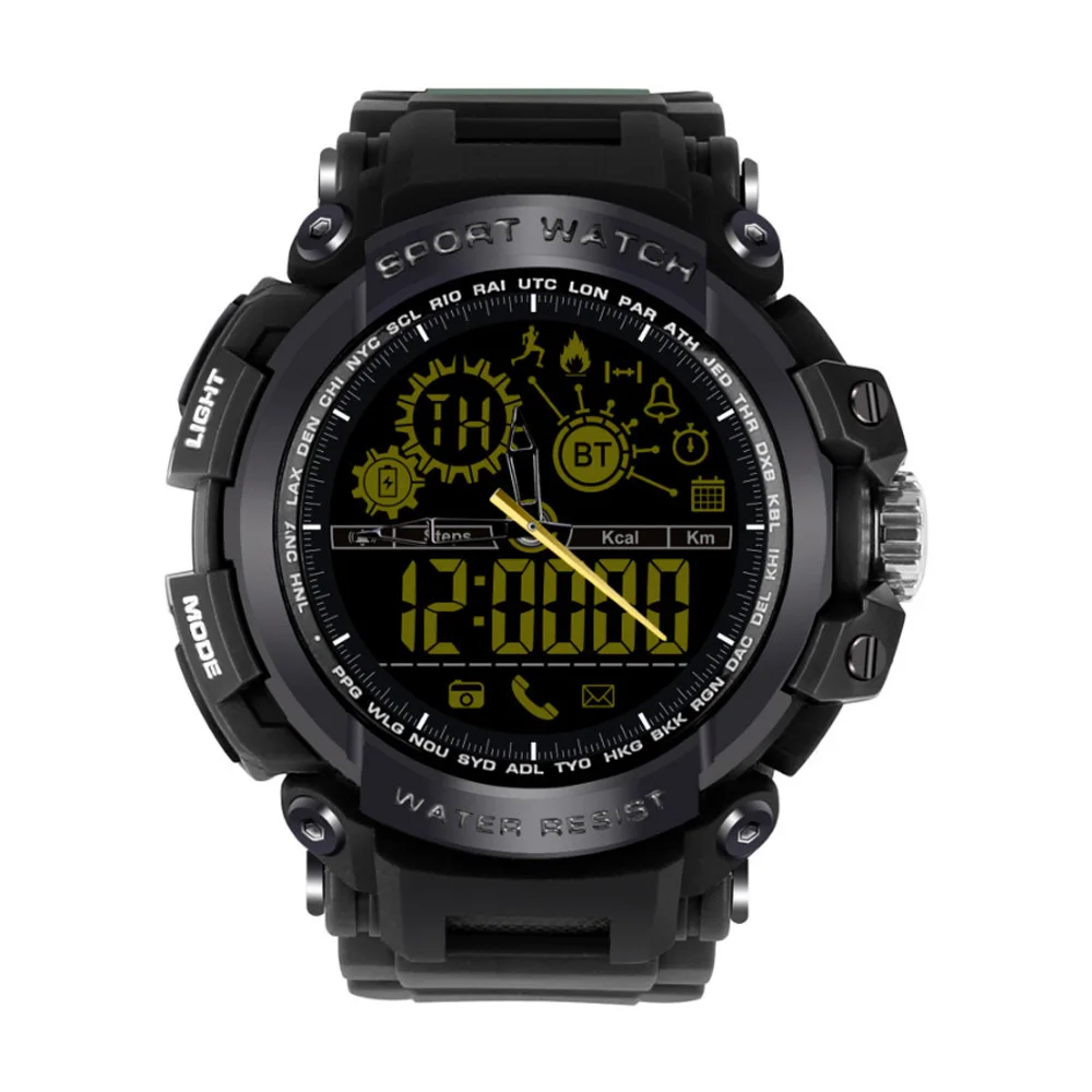 Многофункциональный фитнес-трекер 50 м Водонепроницаемый Bluetooth Smartwatch спортивный шагомер для смартфонов Android IOS SI-BW03 FSTN lcd