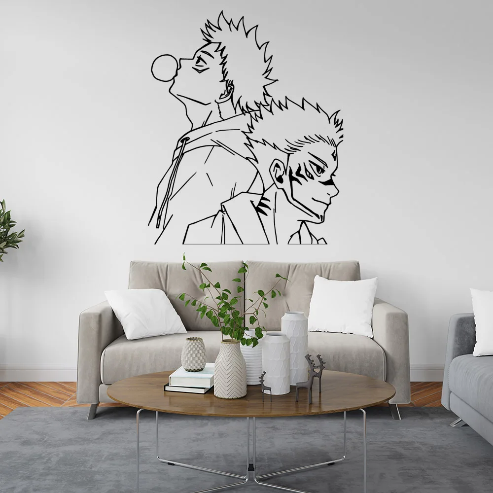 

Прямая поставка, Мультяшные настенные Переводные картинки из джутитусу кайсена, художественная роспись из ПВХ, плакат «сделай сам» для дет...