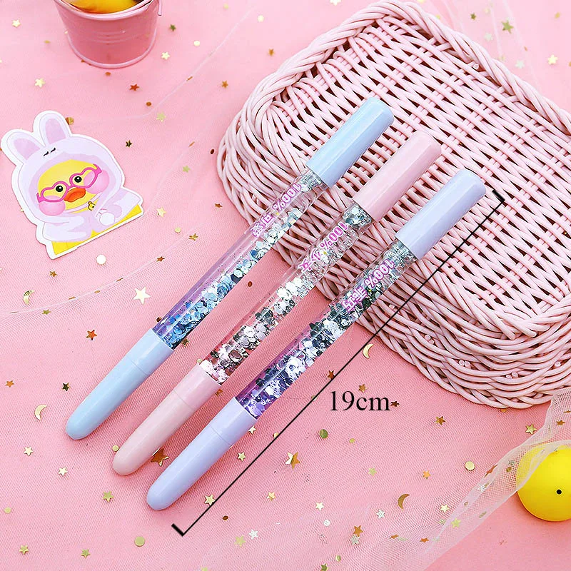 Новейший Кристалл дрейф песок блеск гелевая ручка Креативные красочные вспышки