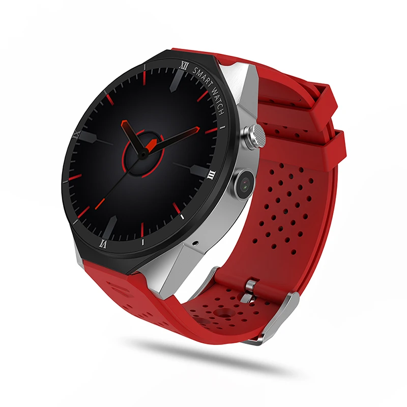 red Kingwear Смарт часы KW88 pro Android 7,0 1 Гб оперативной памяти, 16 Гб встроенной памяти, gps Фитнес отслеживание сердечного ритма MP3/MP4 плеер Смарт-часы для мужчин женщин pk X200 - Цвет: red