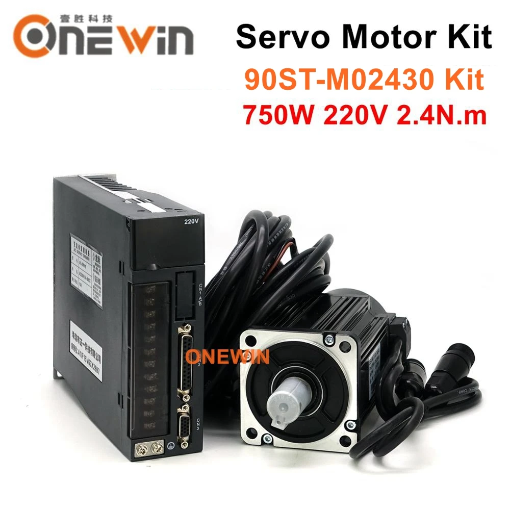 Серводвигатель переменного тока 90ST M02430 750 Вт 220 В 3000 об/мин Н · м постоянный