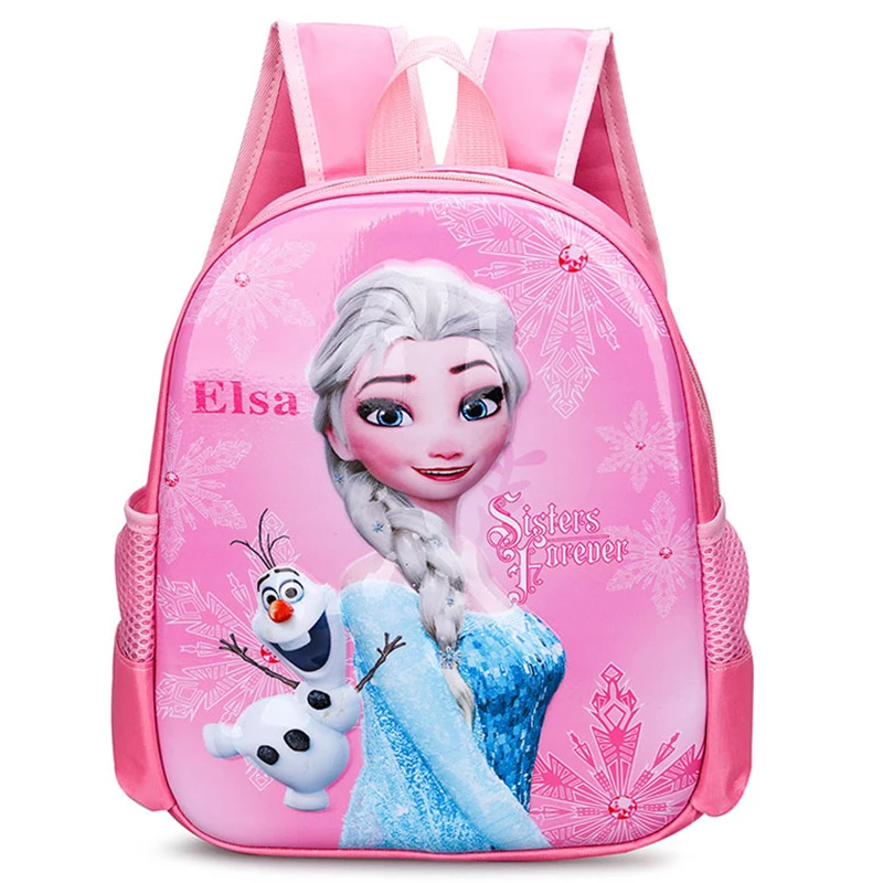 Водонепроницаемые школьные портфели для девочек Disney, вместительный рюкзак с мультяшным рисунком Эльзы из фильма «Холодное сердце» для нач...
