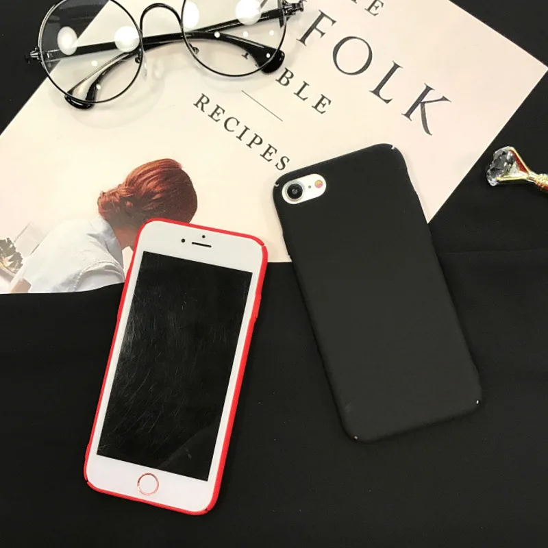 Простой Универсальный матовый однотонный Чехол для мобильного телефона iPhone X XS XR