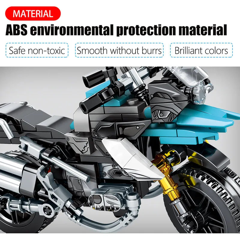 

City Creator Motorbike Model Building Blocks Off-road high-tech DIY Motorcycle Assemble Bricks Educational Toys For Children Boy