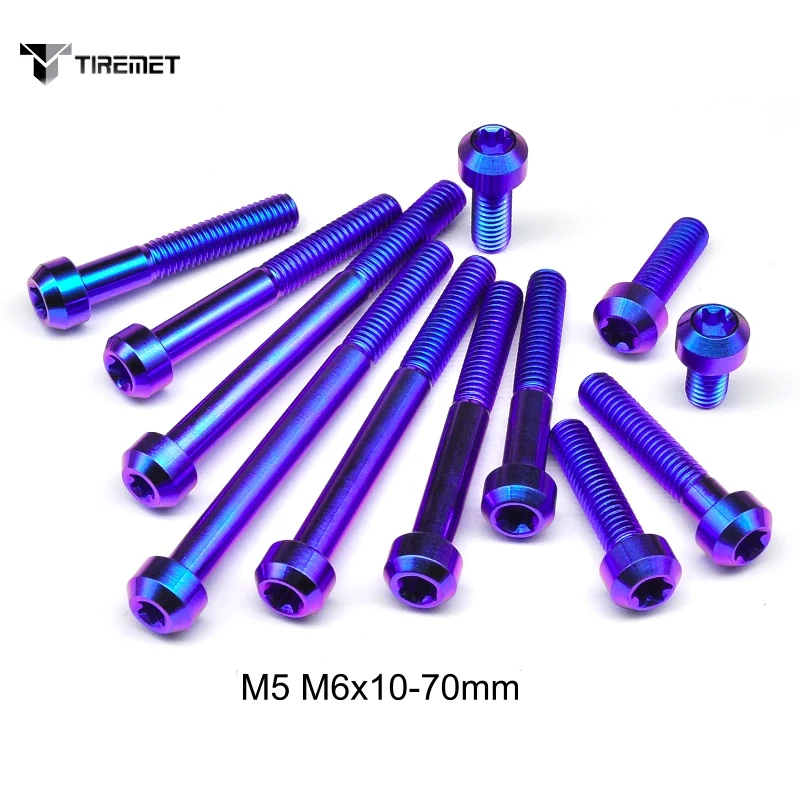 1 шт. титановые болты звездообразная головка винт синий стержень M5 Стандартный