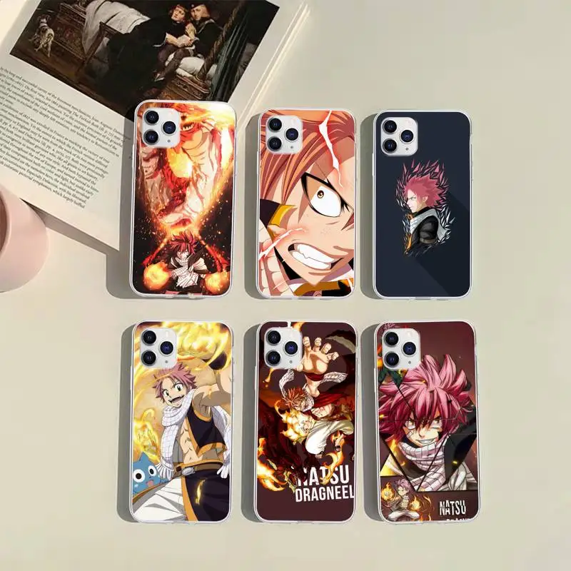 

Fairy Tail Natsu Dragneel Fire Phone Case For iphone 13 12 11 x xs xr 7 8 6 se 5 promax mini 2020 soft Cover Fundas TM