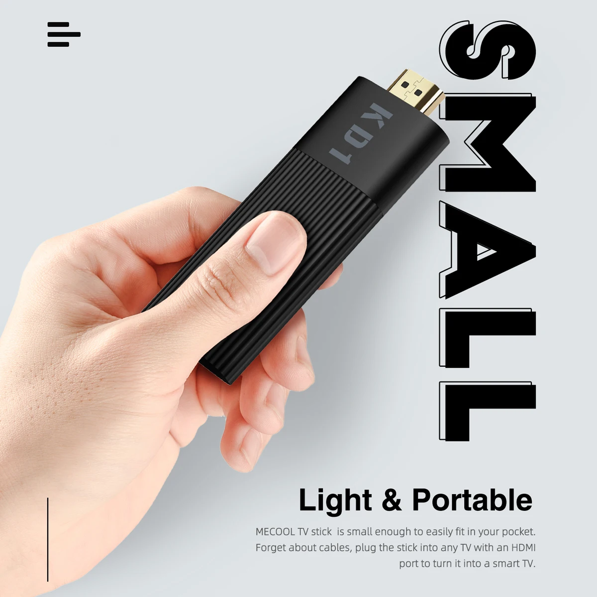 MECOOL KD1 Amlogic S905Y2 4 ядра мини ТВ палка 2 Гб оперативной памяти 16 встроенной Android 10 0 в