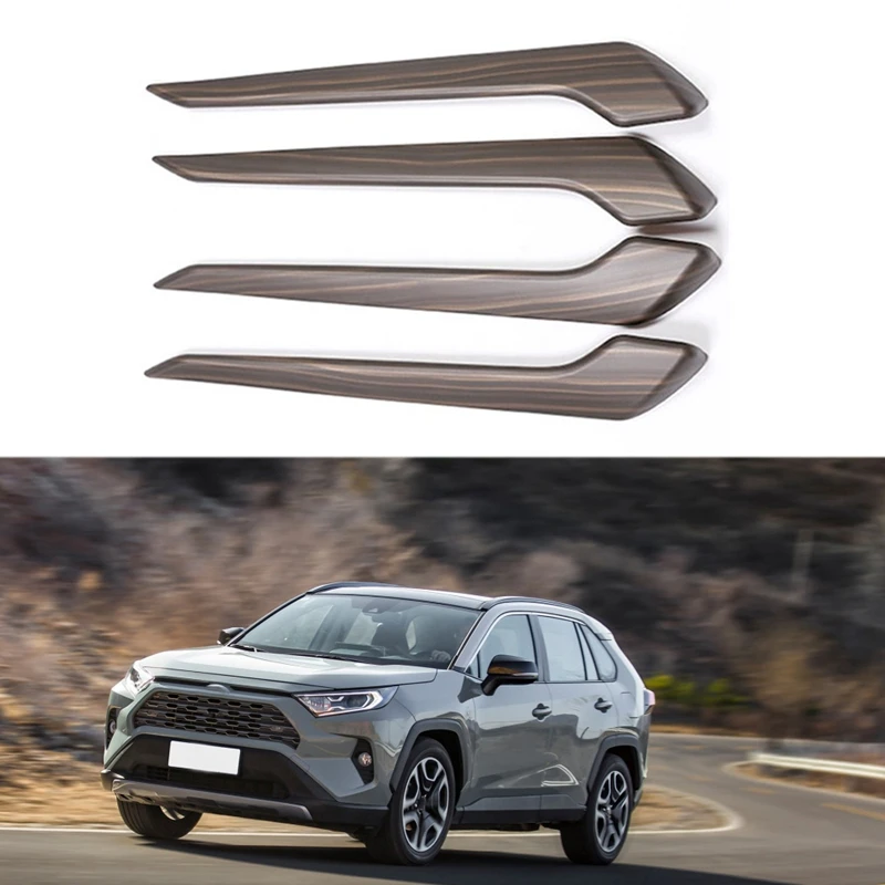 4 шт. ABS внешний вид из древесины автомобиля внутренняя дверная панель