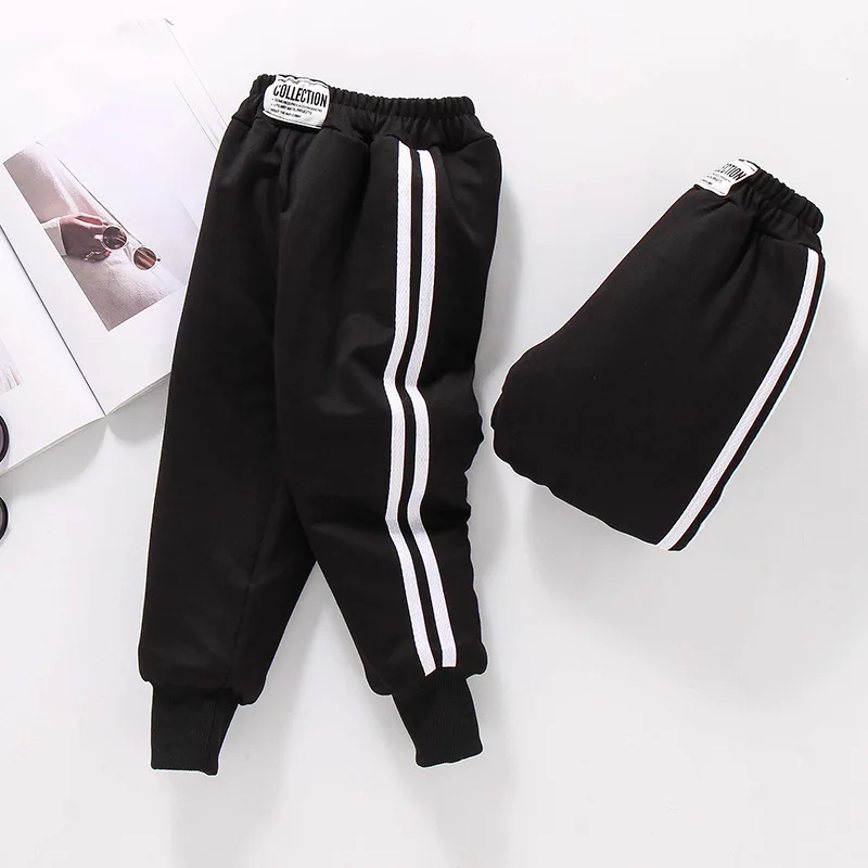 

90-130cm height new 2020 winter thick warm boys pant kids winter casual pant boys trousers