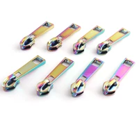10pcs rainbow 6mm inner size 5 zipper heads puller metal zipper zinc alloy zipper diy accessories for bags clothes shoes