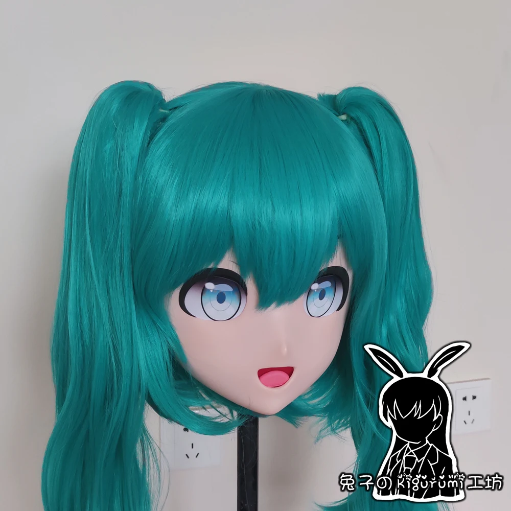 (RB9107)Full Head Quality Handmade Female/Girl Resin Japanese Anime Cartoon Character Miku Cosplay Kigurumi Mask