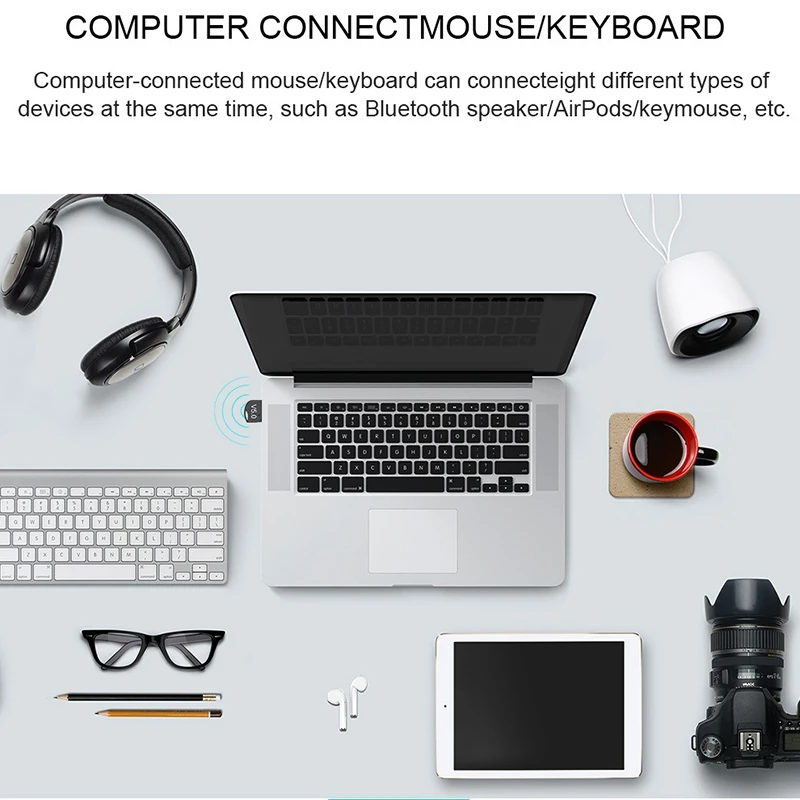 

Mini Wireless USB Bluetooth Adapter 5.0 for PC Laptop 5.0 Bluetooth Adapter Supports Win8/10 Computer Accessories
