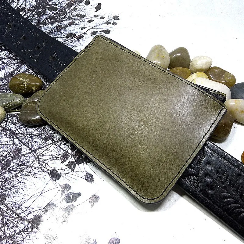 Blongk тонкий Молнии Поясная Сумка Кожаная Мини поясная сумка для водительского