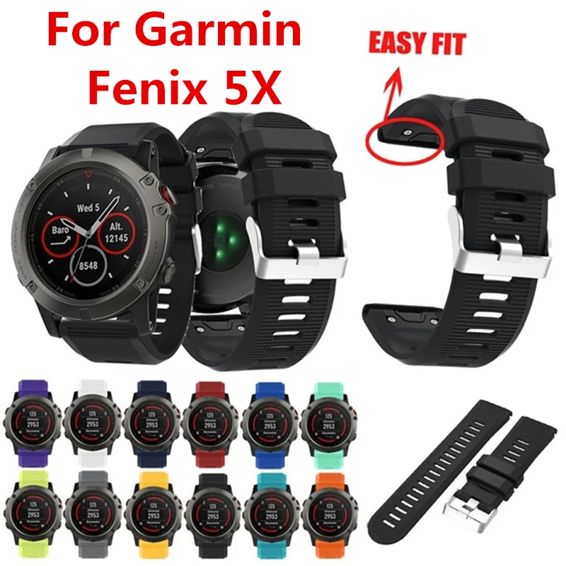 

Ремешок силиконовый для спортивных часов Fenix 6X, 26 мм, Garmin Fenix 3/5X