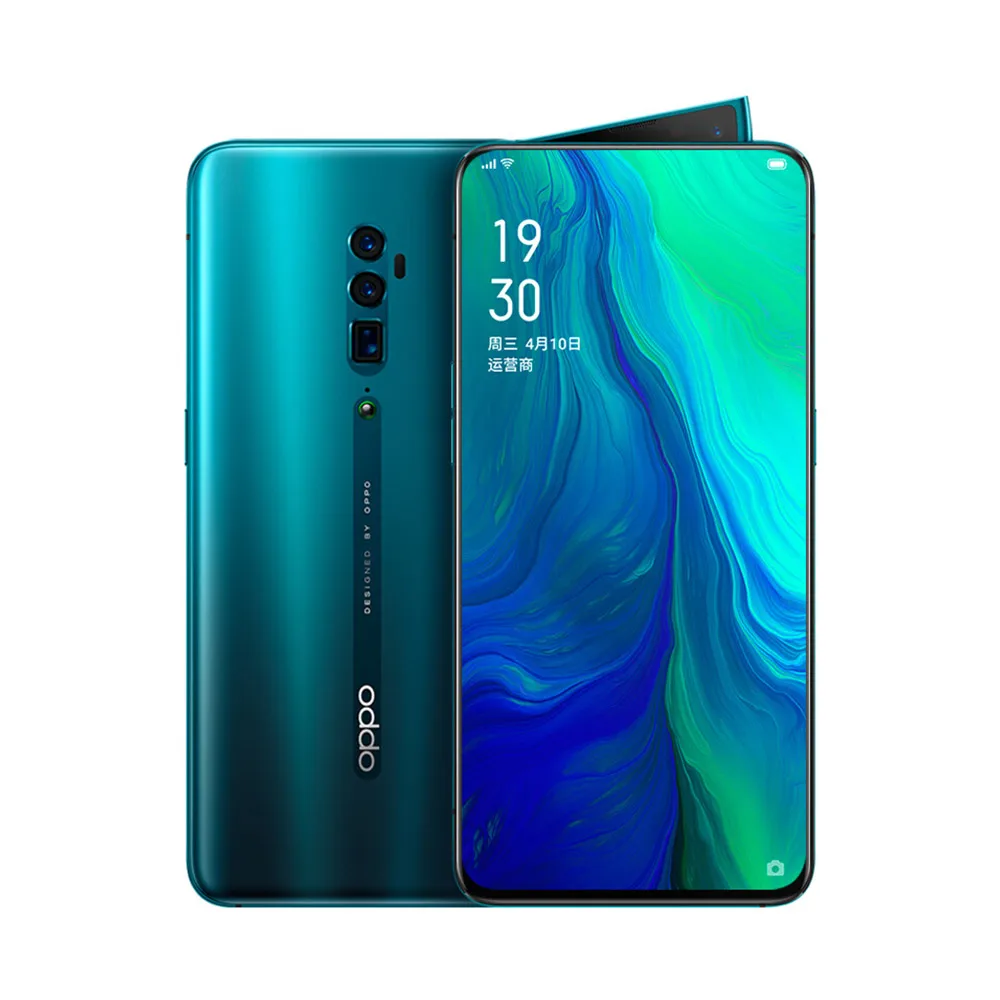 Green Oppo Reno 10x zoom мобильный телефон 6," полный экран Поддержка NFC Snapdragon 855 Восьмиядерный 6 ГБ ОЗУ 128 Гб ПЗУ 4065 мАч отпечаток пальца ID - Цвет: Green
