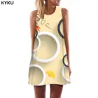 KYKU уличная платье женщины искусство Открытое платье без рукавов Новые короткие вечерние офисные женская одежда повседневная симпатичная женская обувь, модная обувь