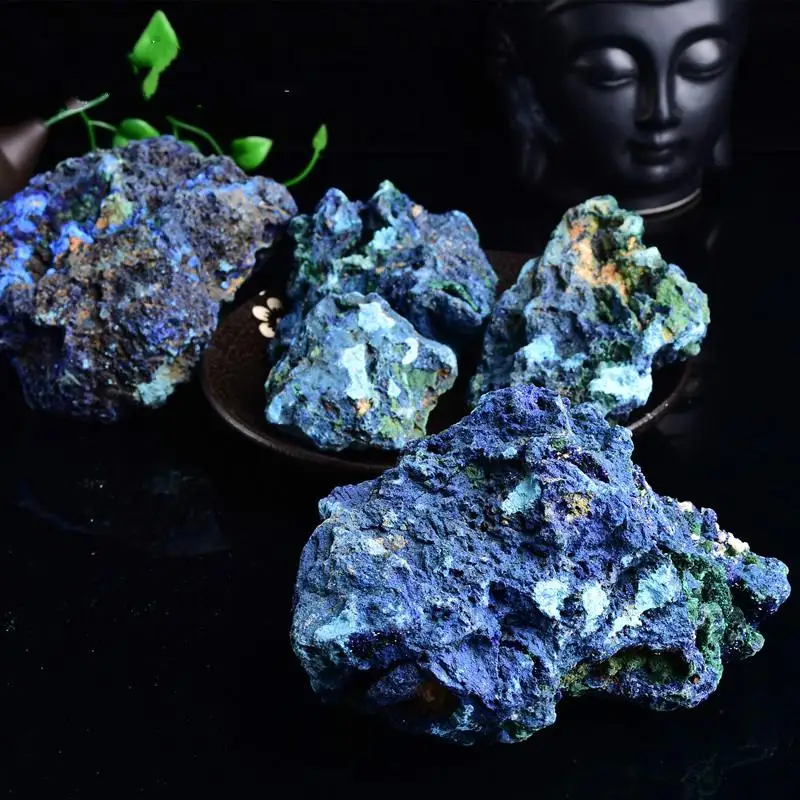 Азуритовые натуральные Минеральные Кристаллы 5 10 см коллекция образцов из