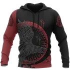 Новинка, модный тренировочный костюм Vikings с символами татуировок викингов и воинов, повседневный унисекс свитшот на молнии с рисунком 3D, худи, Женская куртка