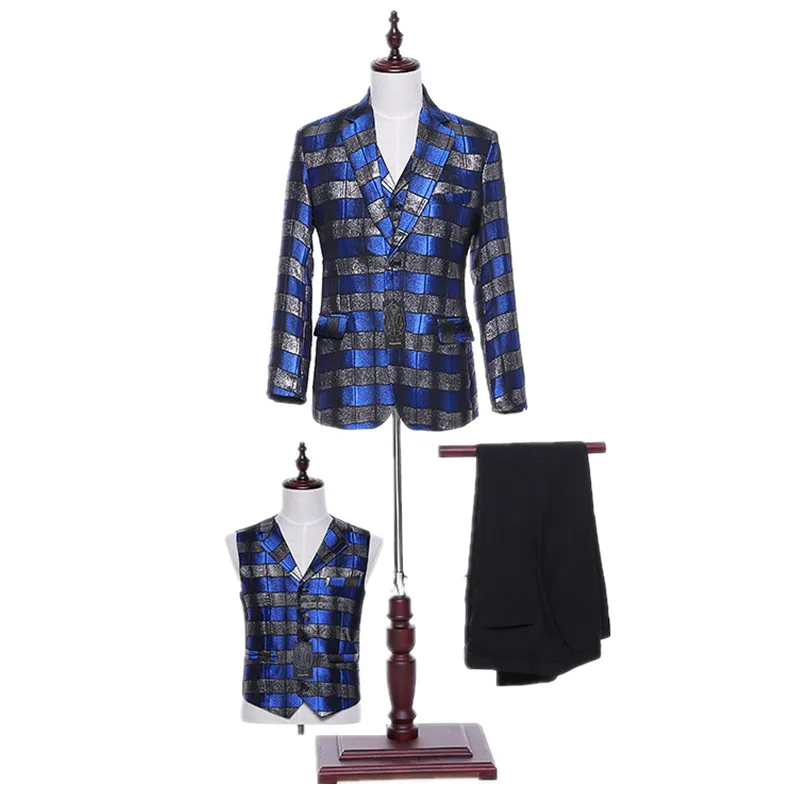 Женский деловой костюм комплект из трех предметов жакет + брюки жилет