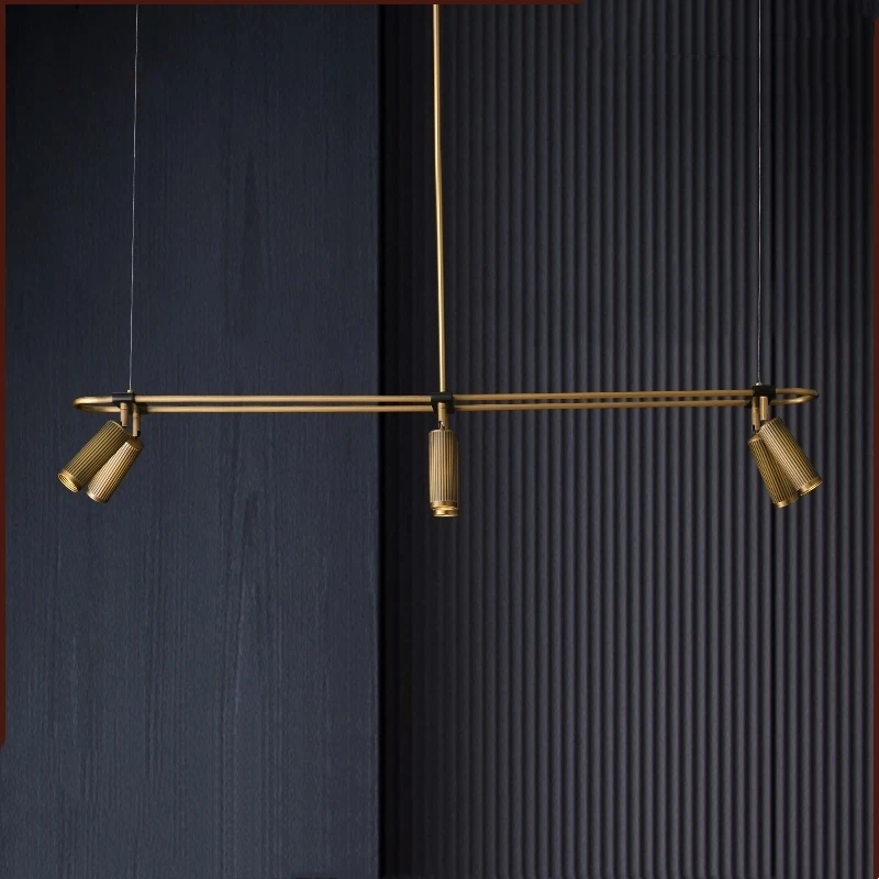 

Postmodern Luxury Brass Chandelier Dining room Hotel LED Retro Hanging lamp Bar Model house All-copper Suspension fixtures