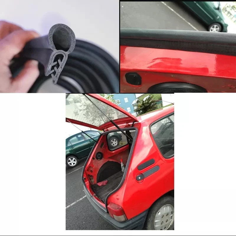 

4m Car Sealing Strip Noise Insulation Rubber Seals Dust Anti-Collision Auto Mechanical Seal Trunk Engine Door Accessory