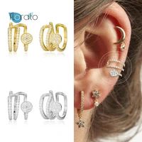 1pc 24k gold plated silver ear clip for women geometry minimalism crystal ear cuff without piercing earrings jewelry