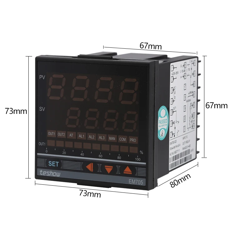TESHOW EM705 регулятор температуры FKA4-MN* AN-B PID контроль Лер 0-1300 градусов Цельсия контактор контроль выход