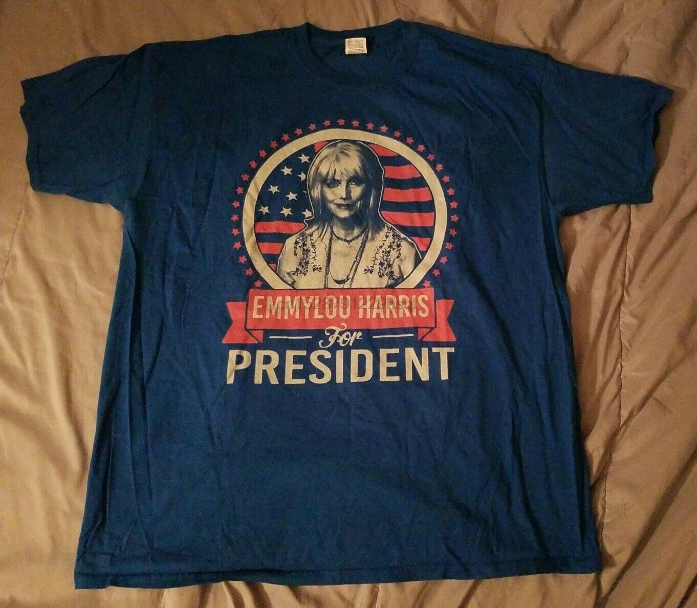 Emmylou Harris For President 2XL футболка Grand Ole Opry Dolly Parton Roy Orbison с коротким рукавом бренд |