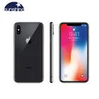 Apple iPhone х Оригинальный iPhone X Face ID iOS A11 чип шестиядерный 64 Гб256 ГБ Rom пикселей, 3 Гб оперативной памяти, 5,8 дюймов дисплей 12MP 4 аппарат не привязан к оператору сотовой связи мобильный телефон