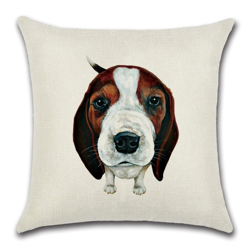 1 шт. квадратная хлопковая льняная цветная наволочка для домашних животных