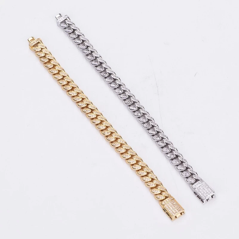 

Роскошный модный классический браслет, медный циркон, позолоченный, в стиле хип-хоп, рок, подарок для вечеринки