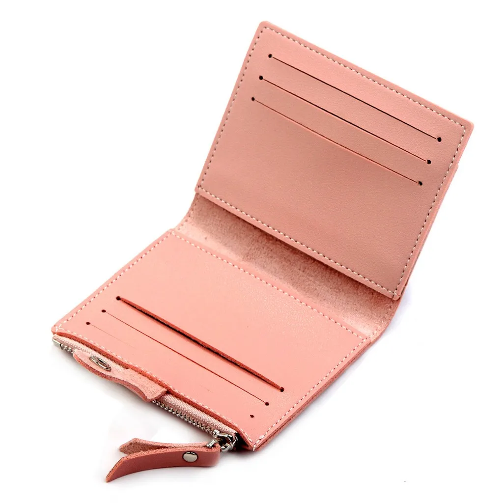 Женская однотонная короткая кожаная Ретро сумка для карт в винтажном стиле