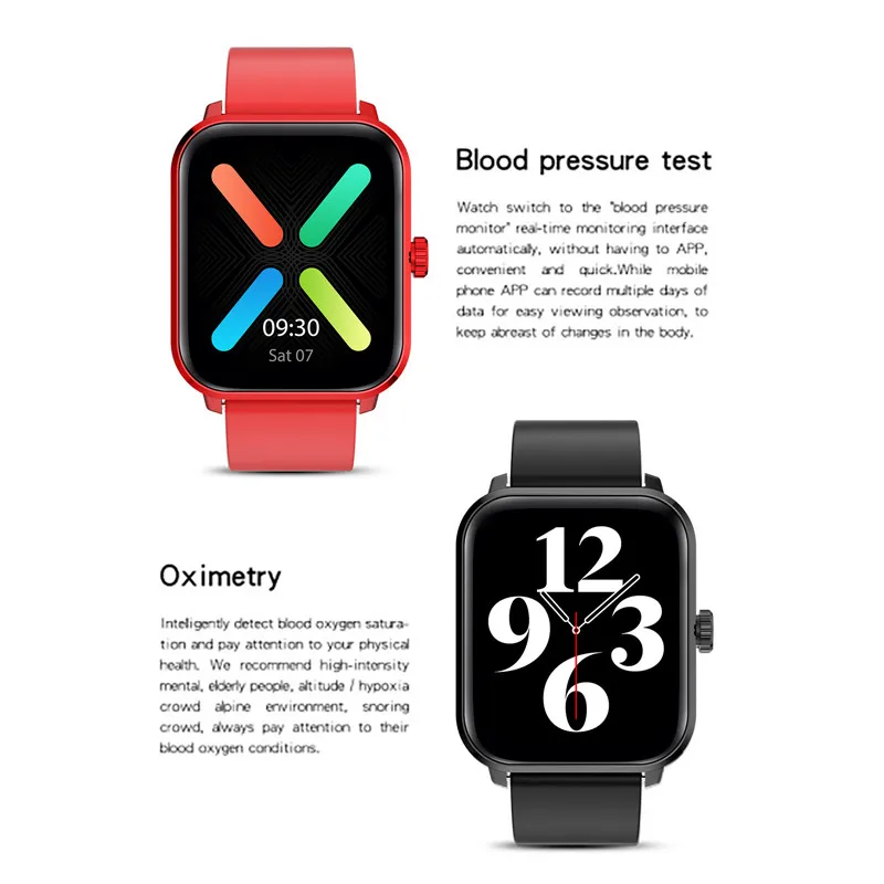 

HW23 Smart Watch Bluetooth Call Sport Fitness Band Bracelet Heart Rate Password Split Screen Smartwatch Series 6 Women Men