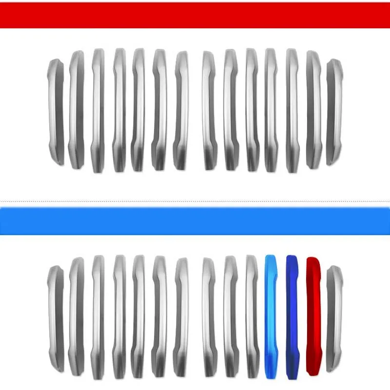 14 шт. стайлинга автомобилей спереди гоночный автомобиль наклейки на решетку для