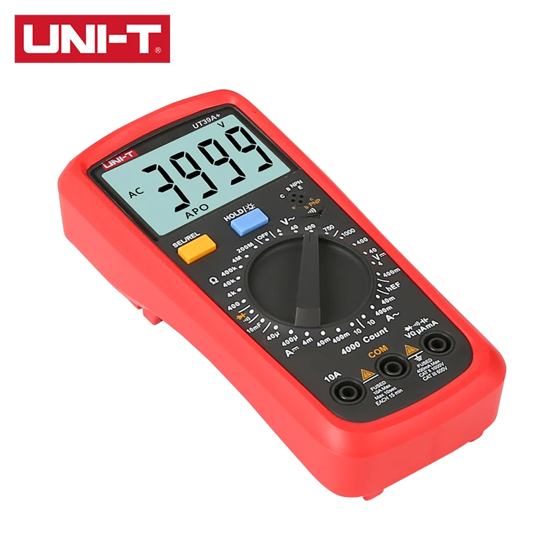 UNI T Цифровой мультиметр UT39A + UT39C AC/DC измерение напряжения тока сопротивления