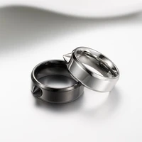 1 piece womens mens safety survival ring tool self defense stainless steel ring finger defense ring tool silver silver black